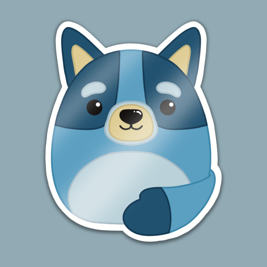 Bluey Squishmallow Sticker