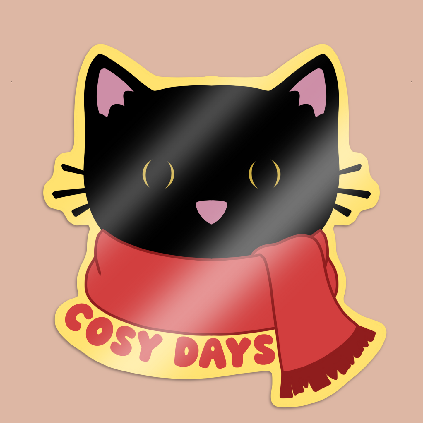 Cosy Cat Sticker