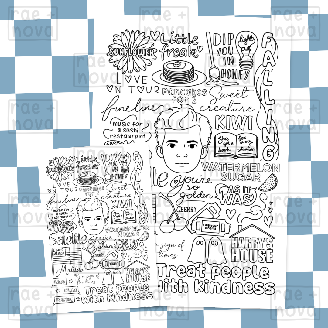 Harry Styles Doodle Print