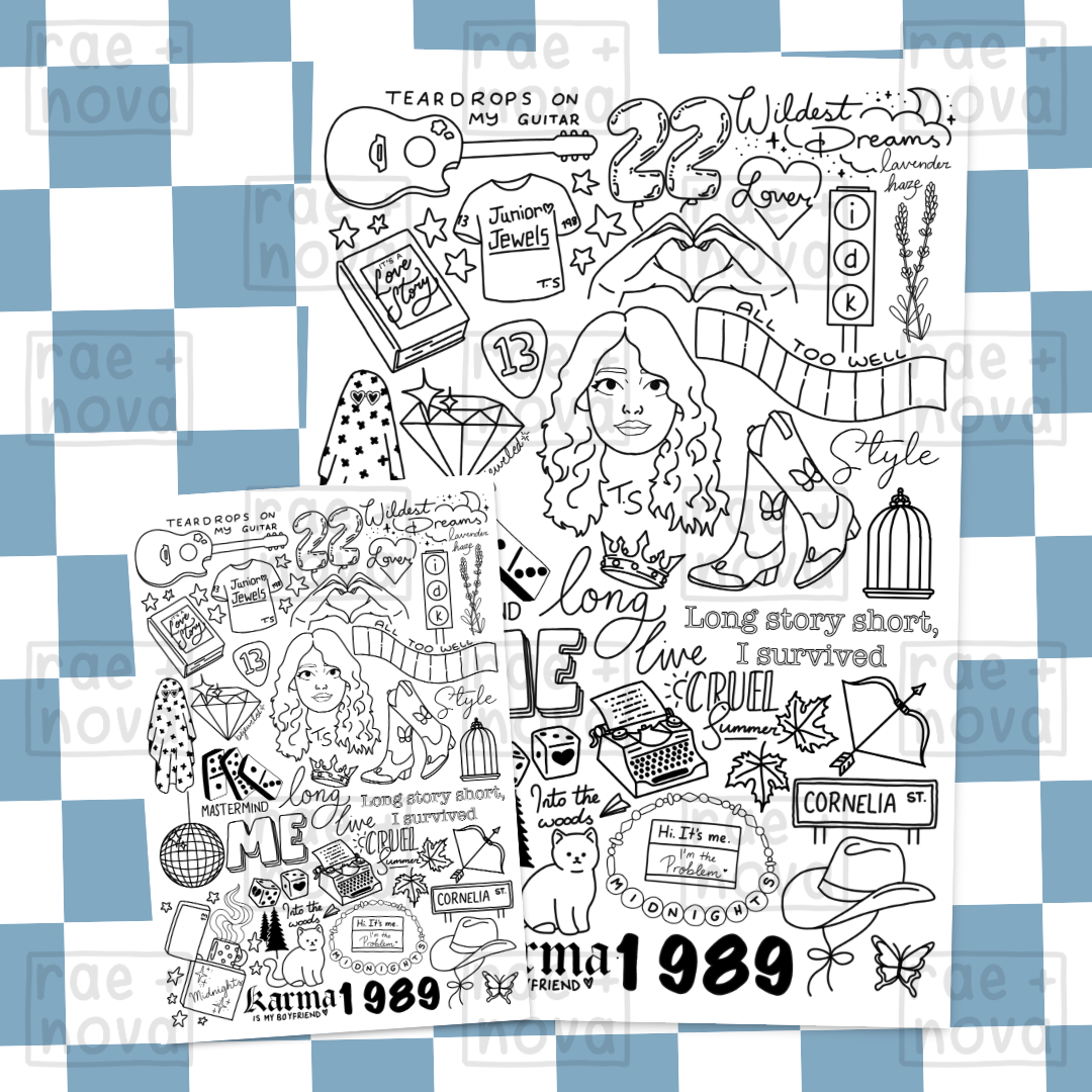 Taylor Swift Doodle Print