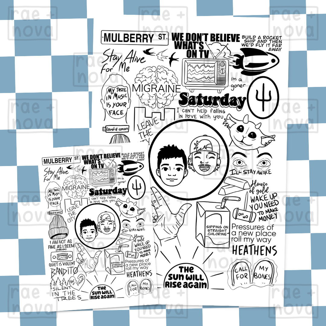 Twenty One Pilots Doodle Print
