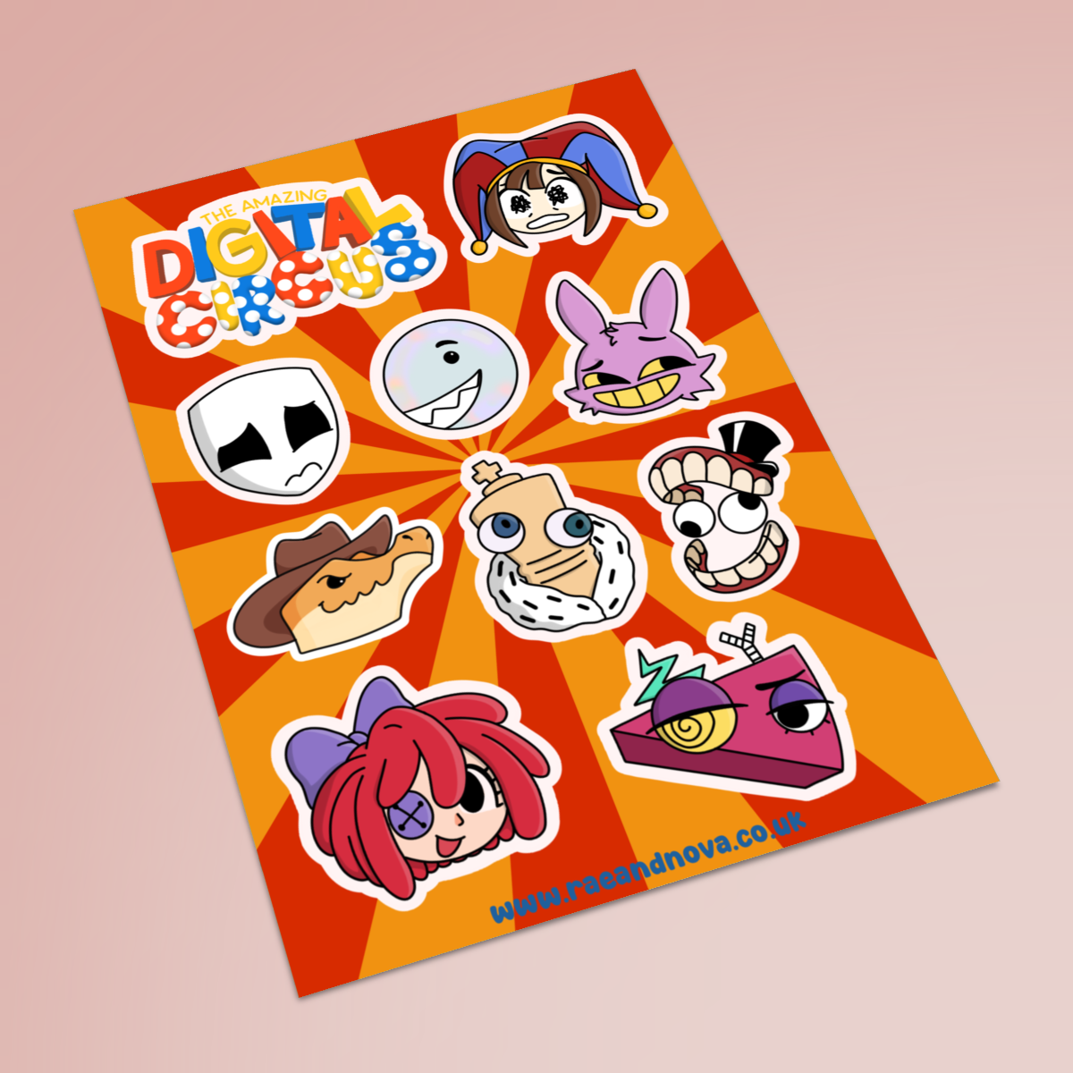 Amazing Digital Circus Sticker Sheet