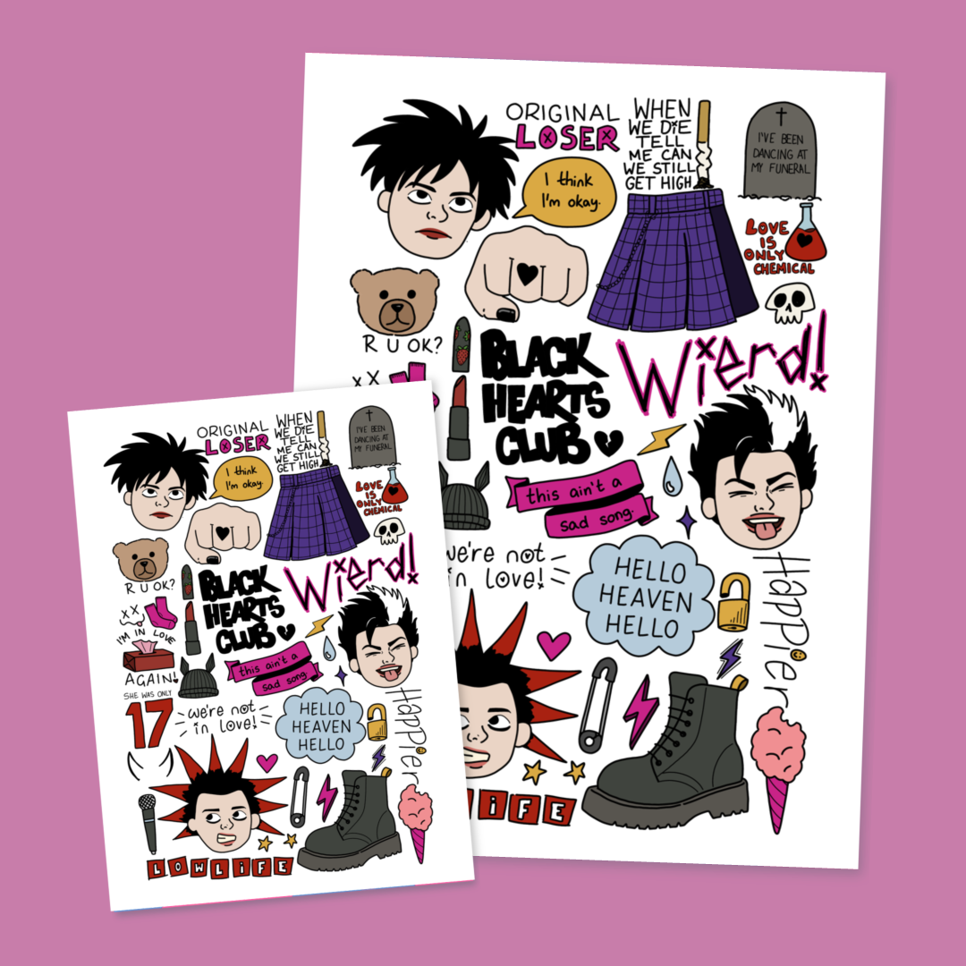 Yungblud Doodle Print