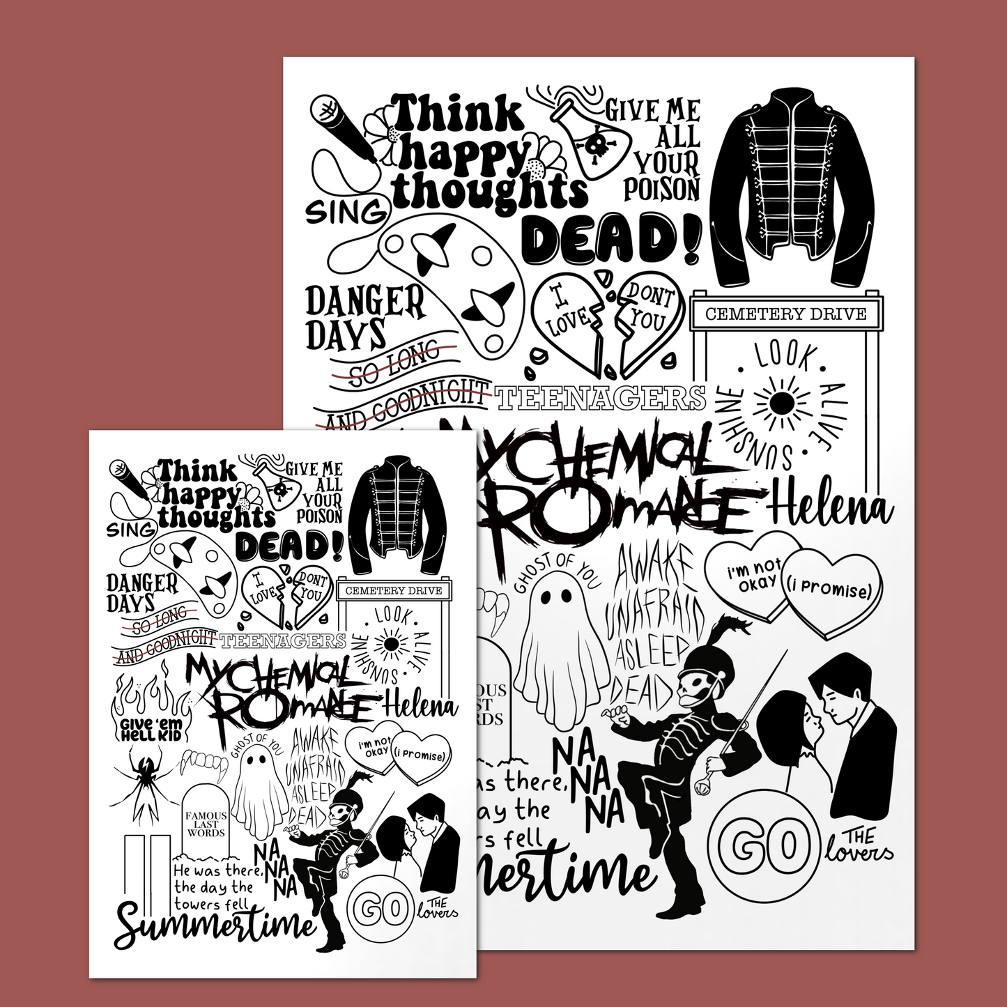 My Chemical Romance Doodle Print