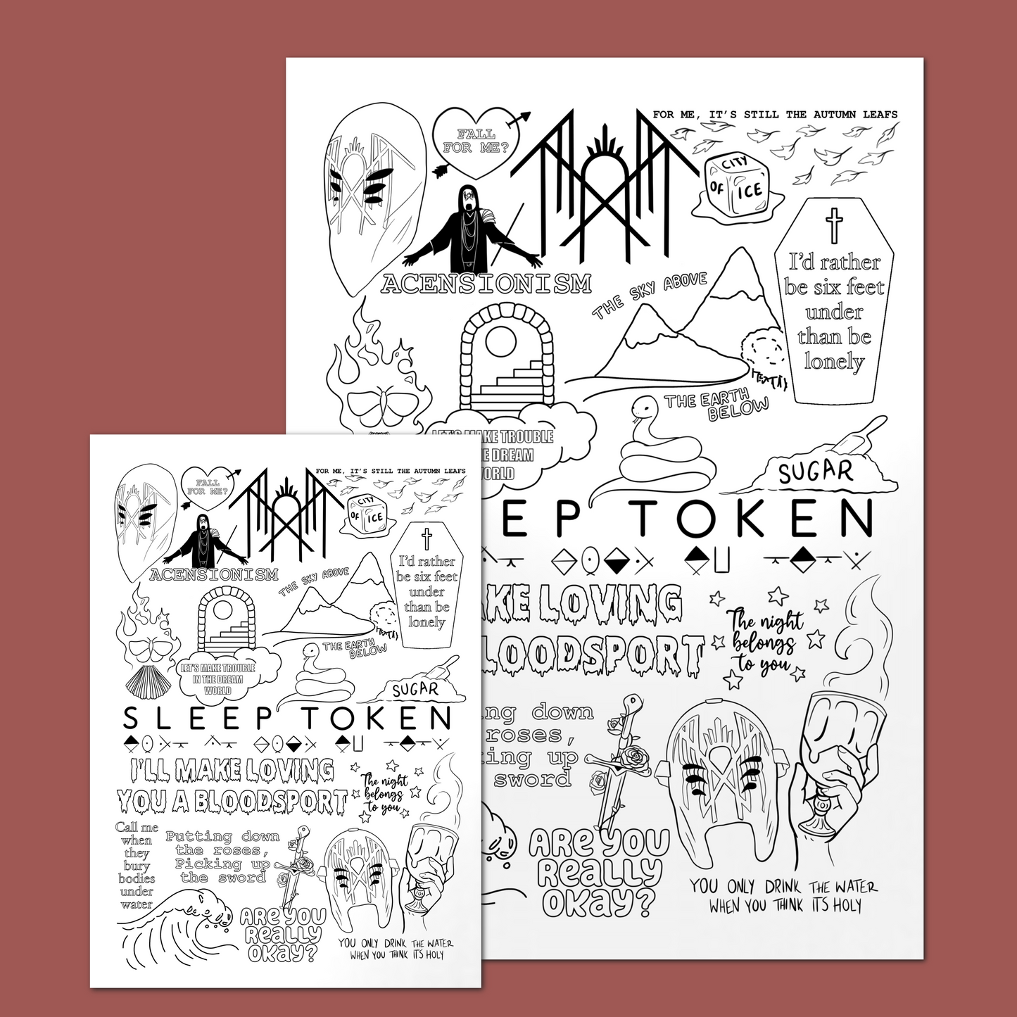 Sleep Token Doodle Print