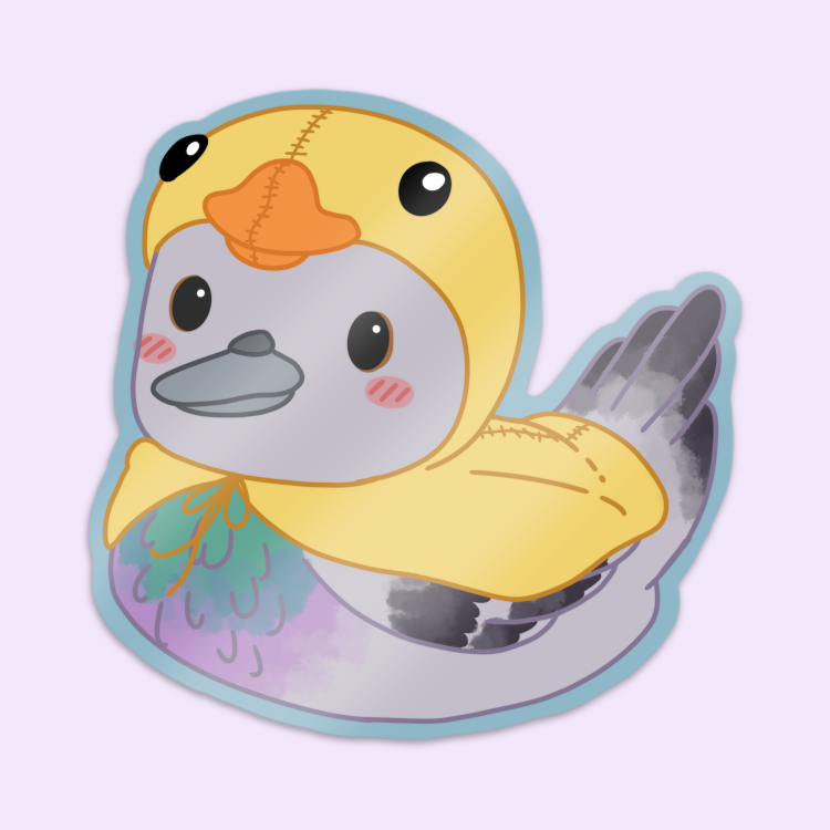 Pigeon Duck Sticker