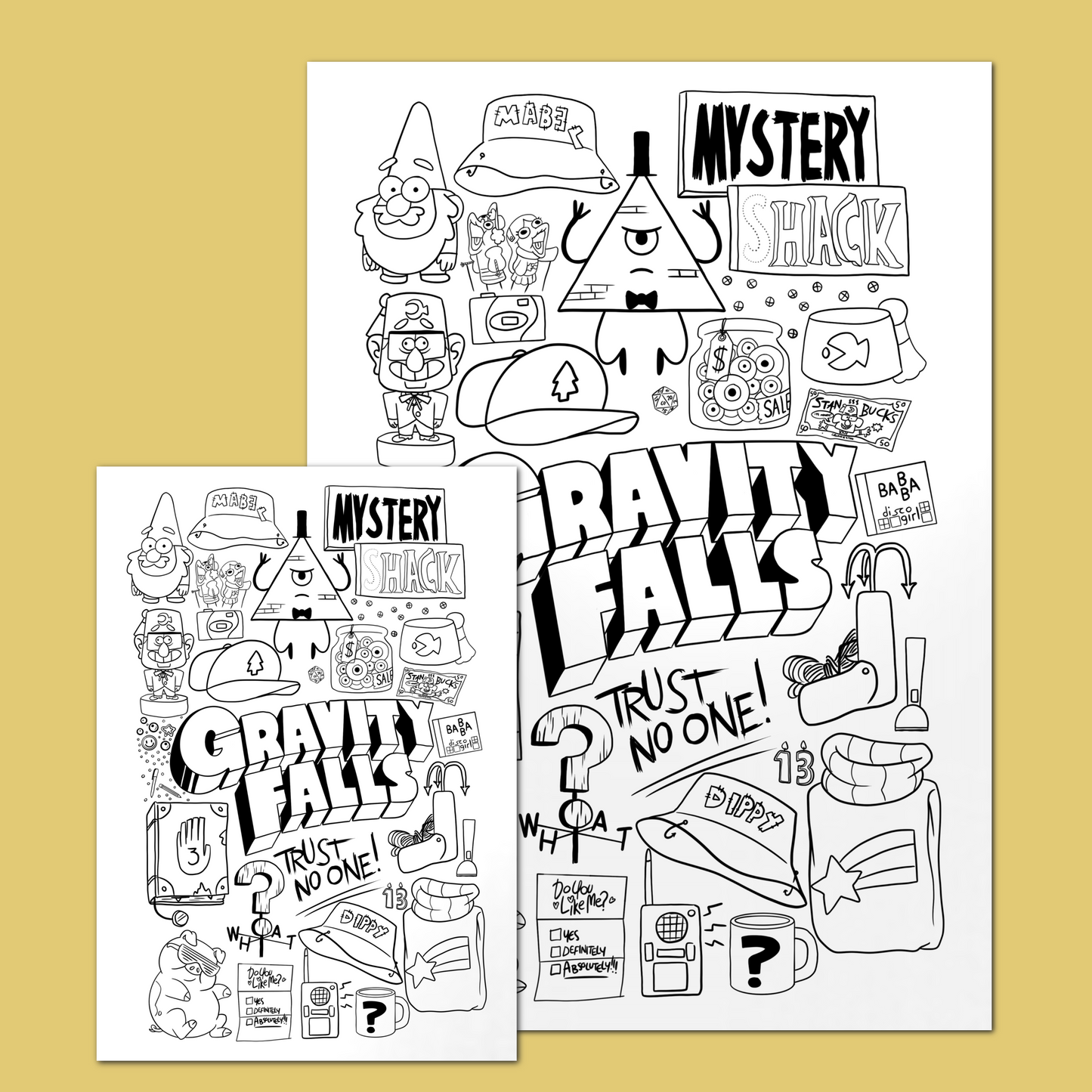 Gravity Falls Doodle Print