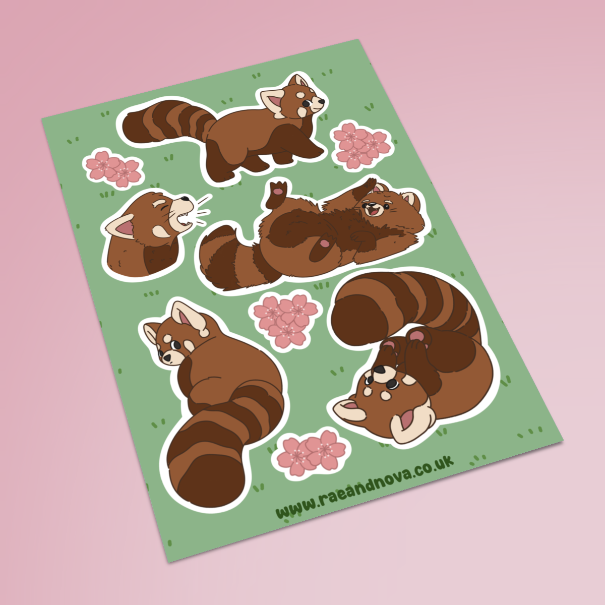 Red Panda Sticker Sheet