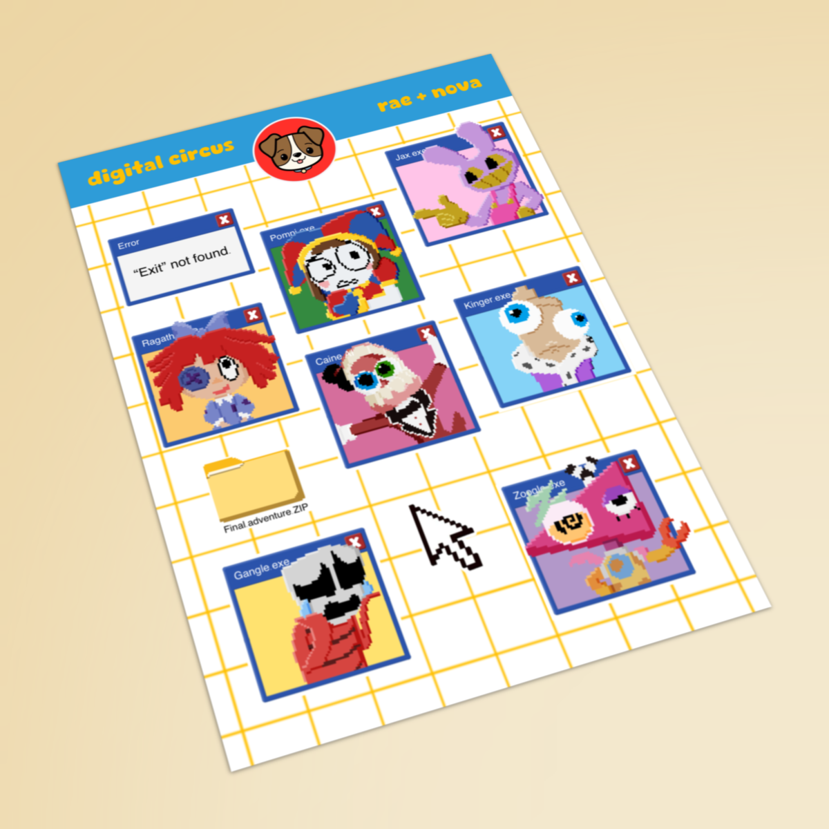 Amazing Digital Circus Sticker Sheet