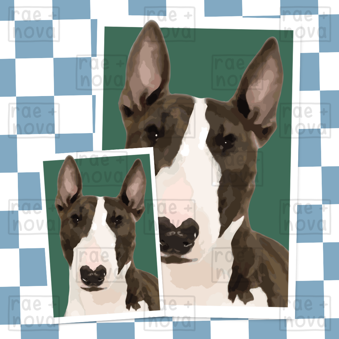 Bull Terrier Portrait Art Print