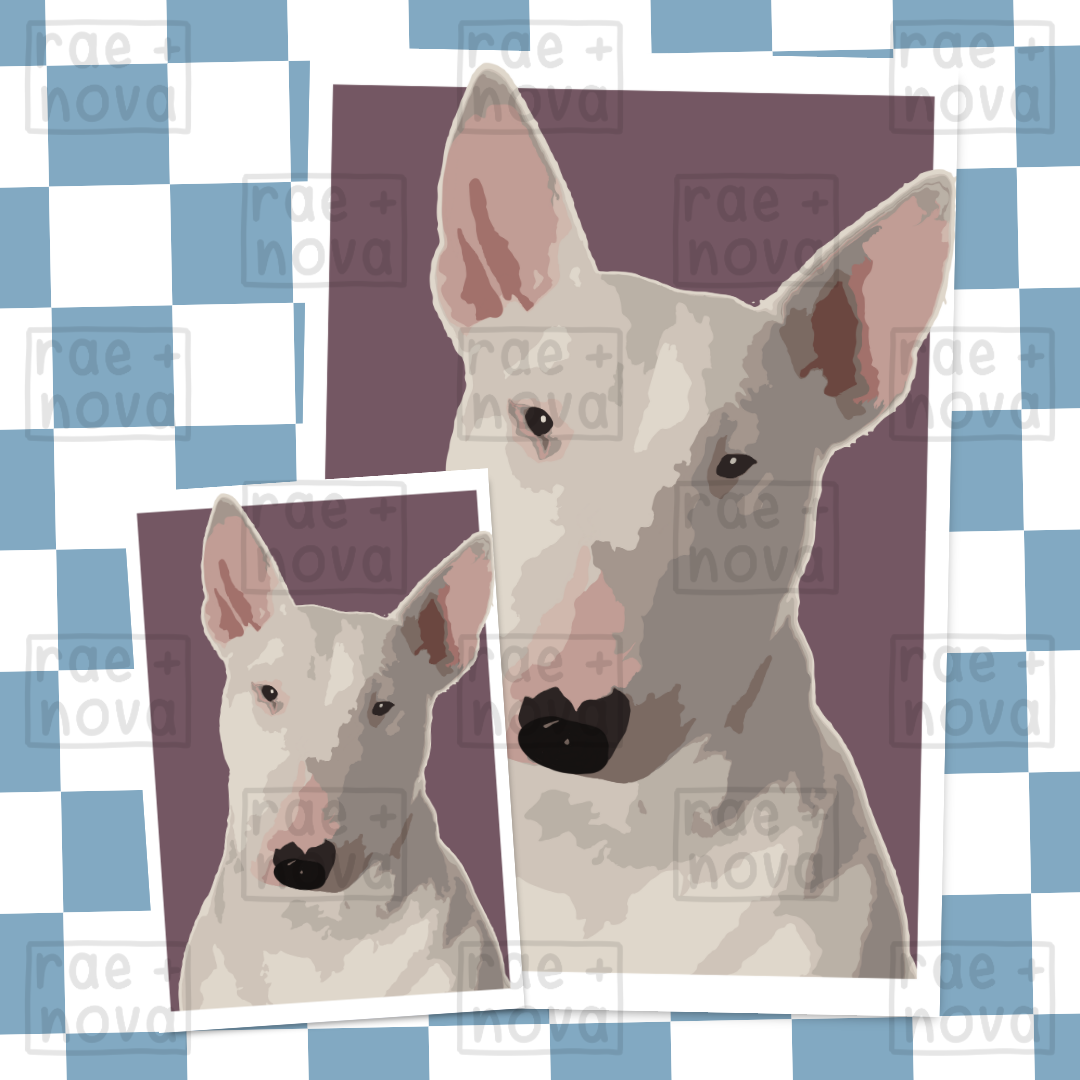 Bull Terrier Portrait Art Print