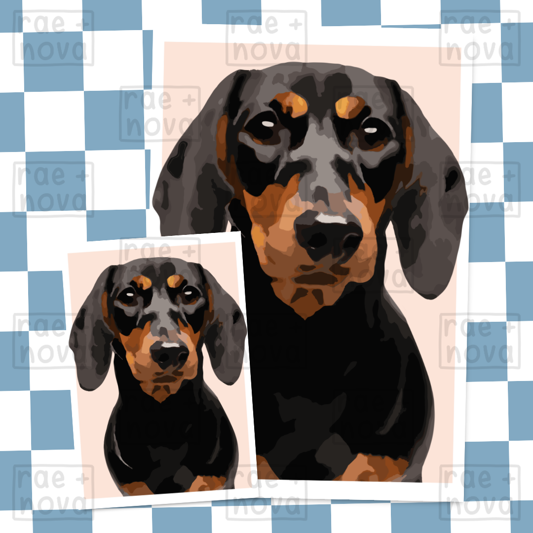 Daschund Portrait Art Print