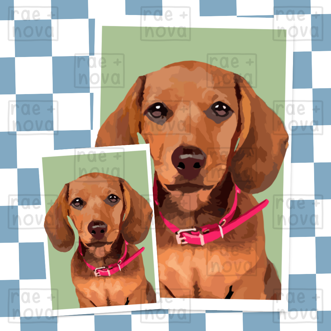 Daschund Portrait Art Print