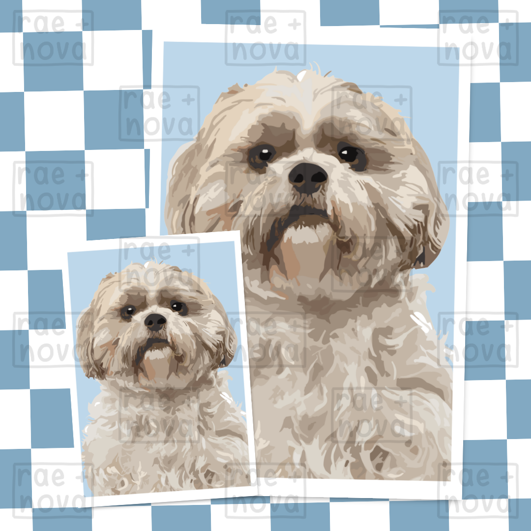 Shih Tzu Portrait Art Print