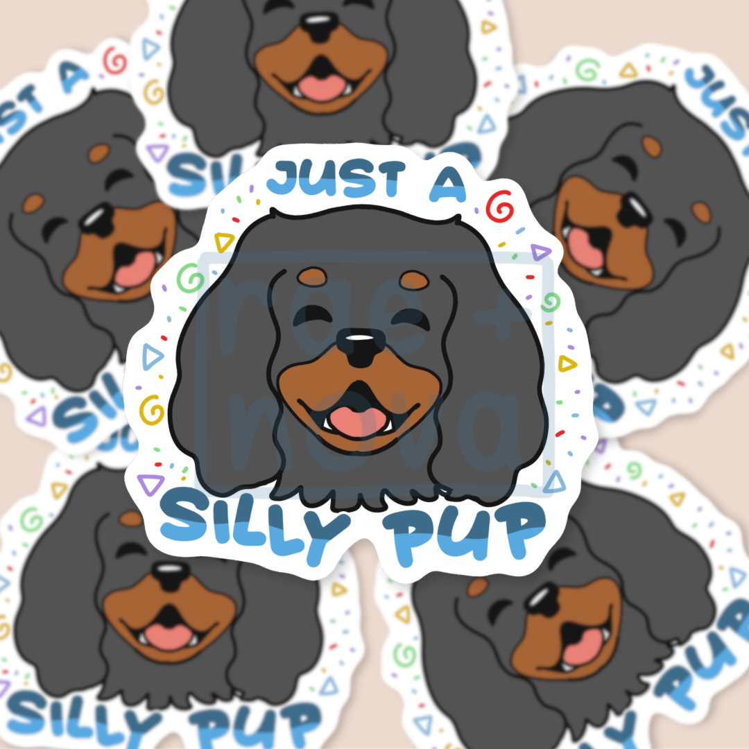 Just A Silly Pup Sticker