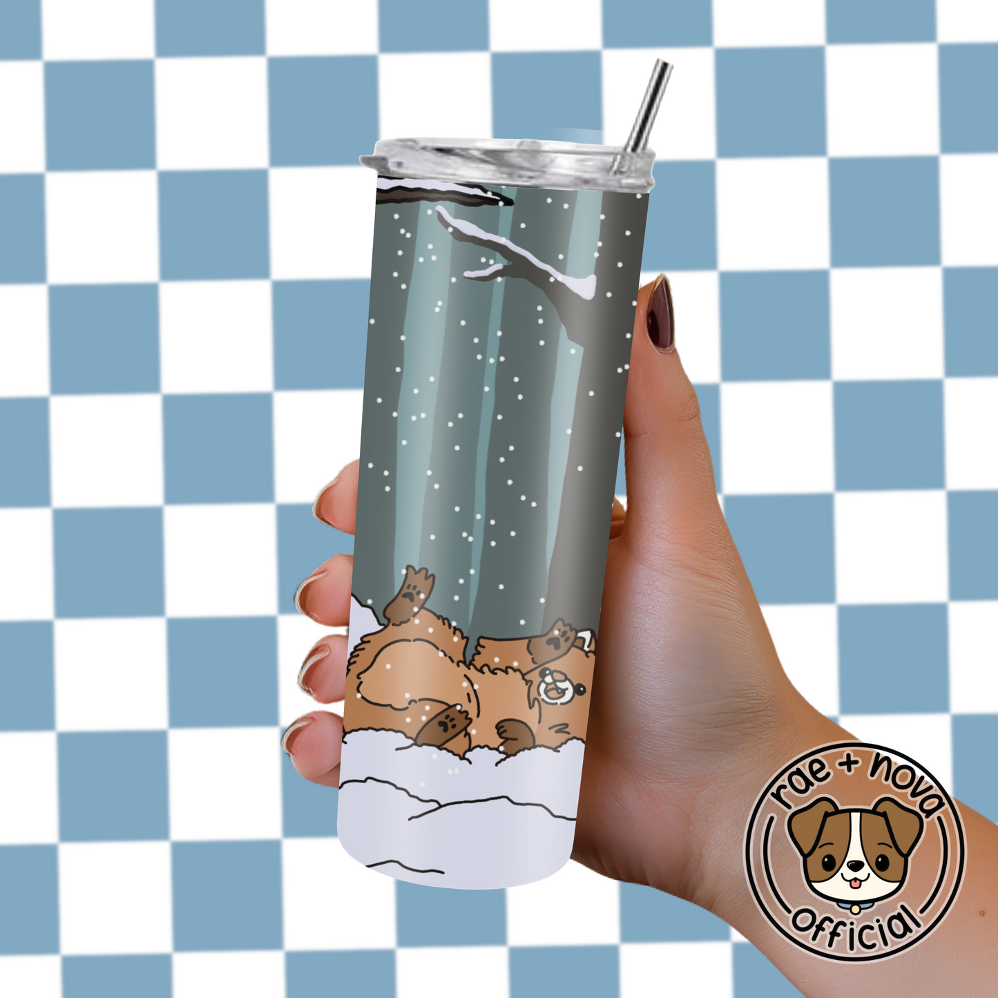 Winter Red Panda Tumbler
