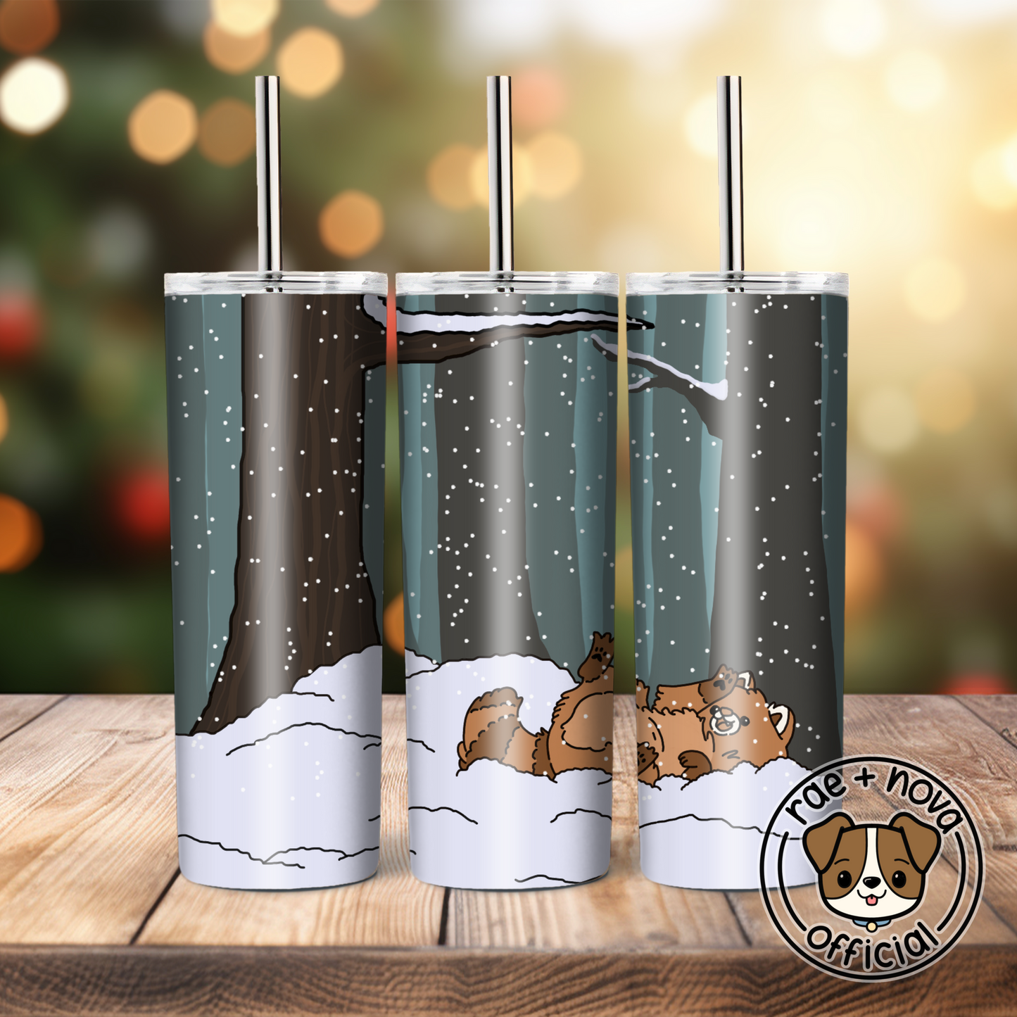 Winter Red Panda Tumbler