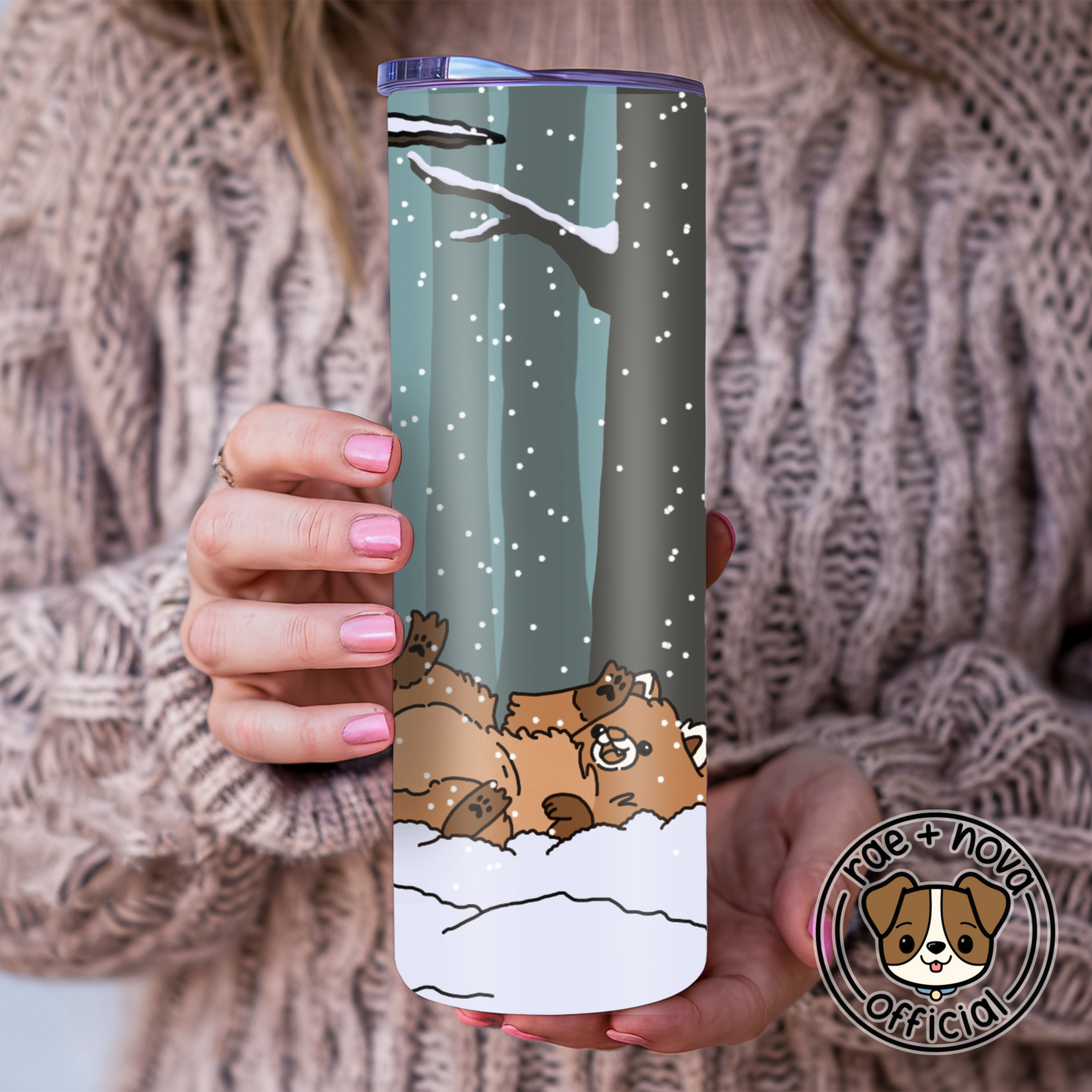 Winter Red Panda Tumbler