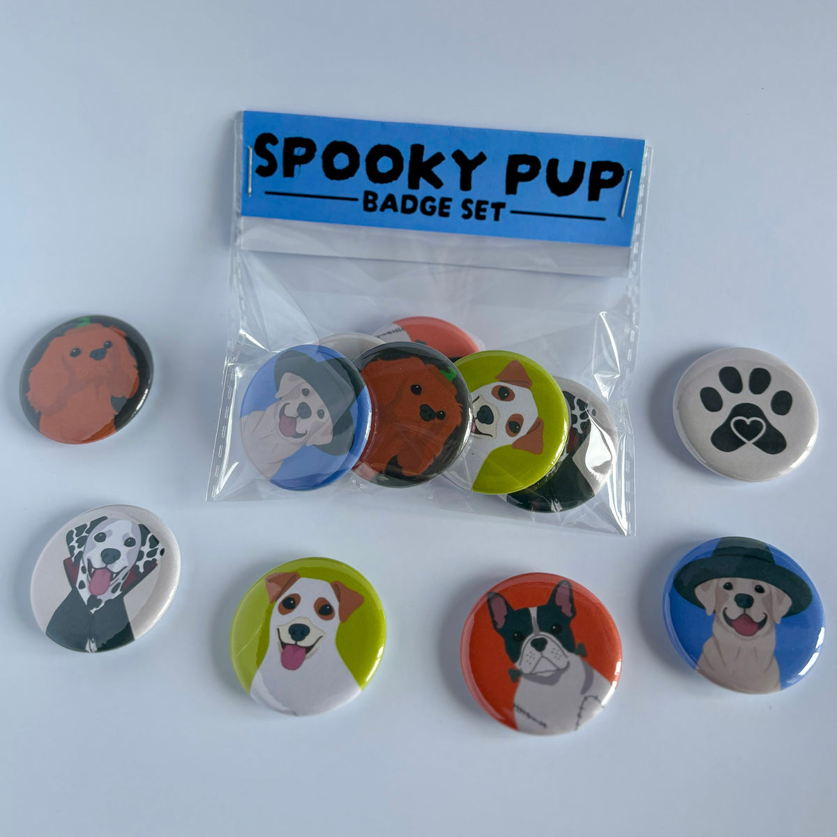 Spooky Pup Badge Set