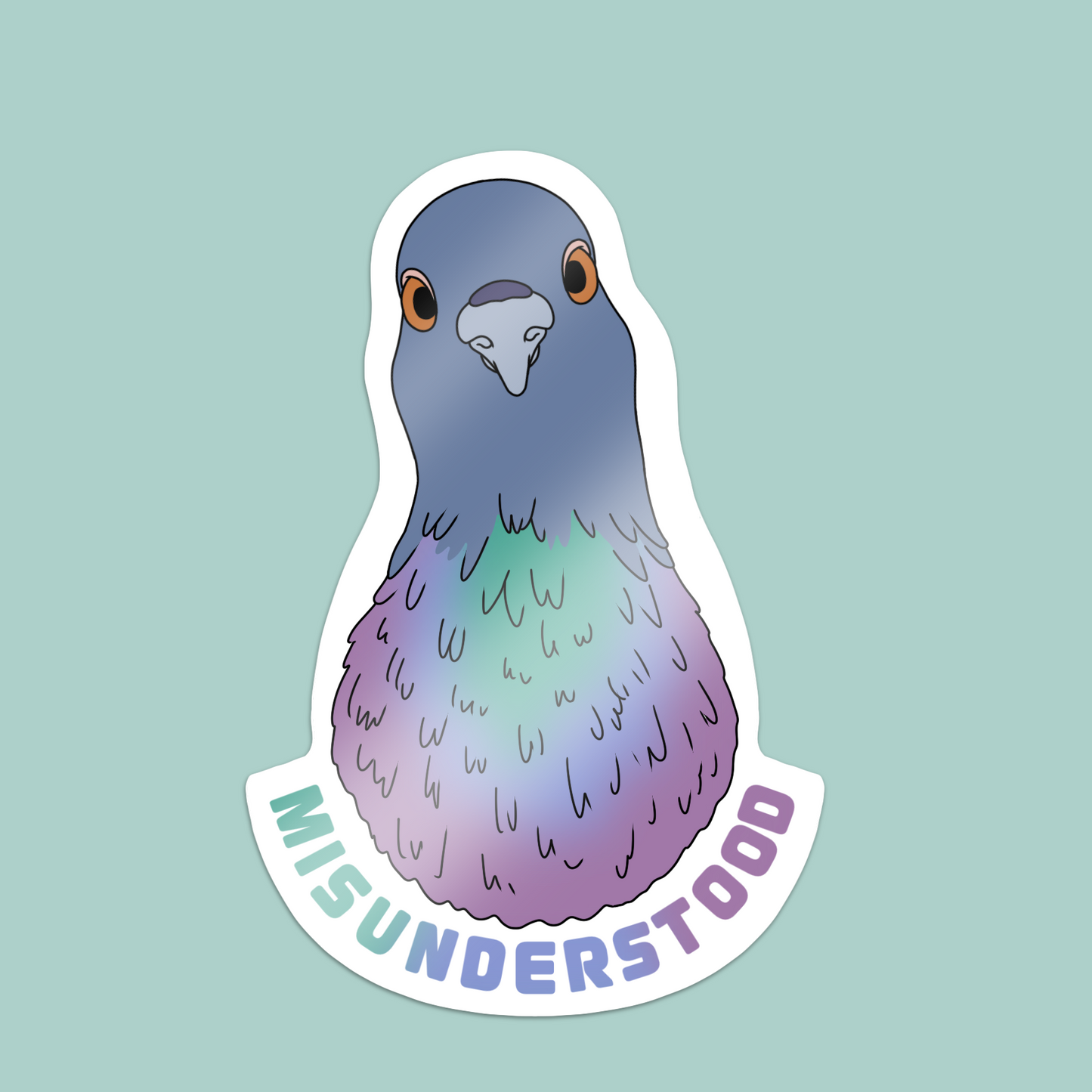 Misunderstood Pigeon Sticker