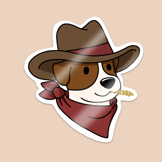Cowboy Pup Sticker