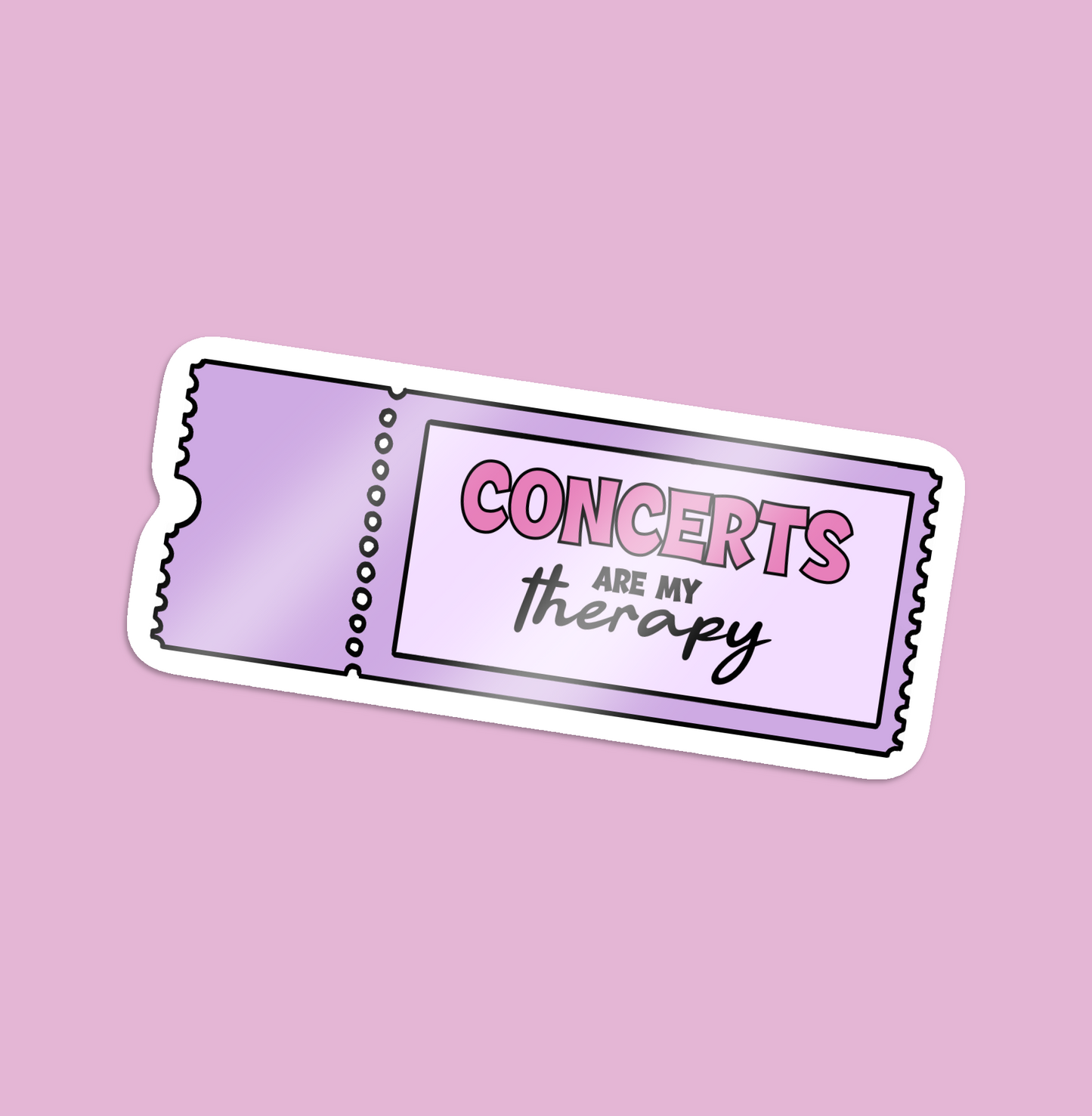 Concerts Are My Therapy Sticker