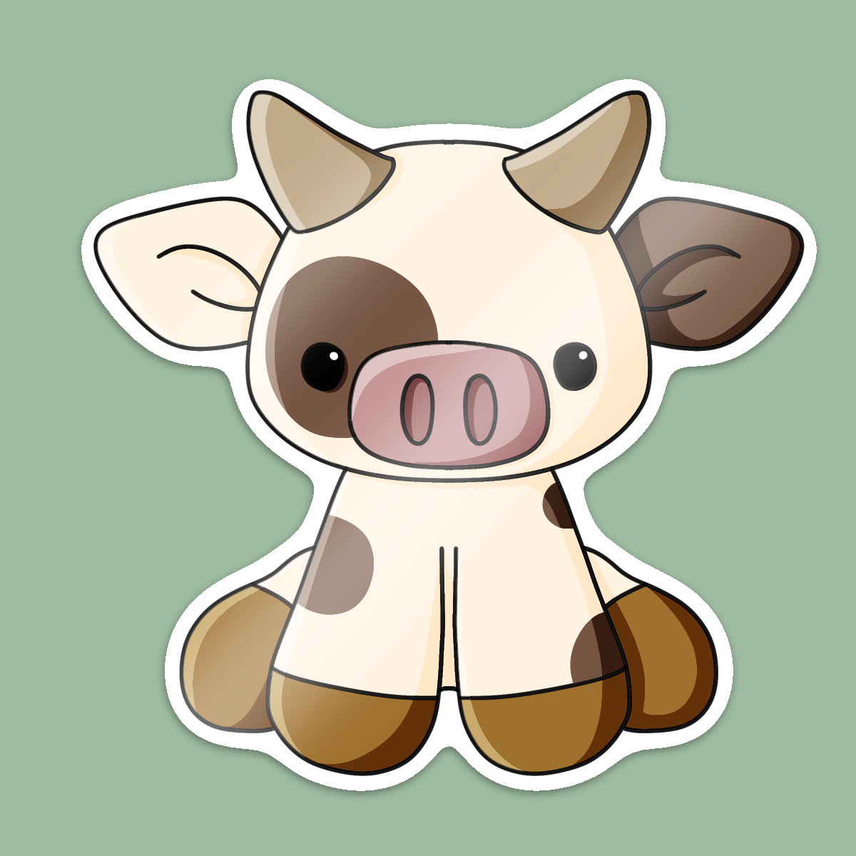 Cosy Cow Sticker