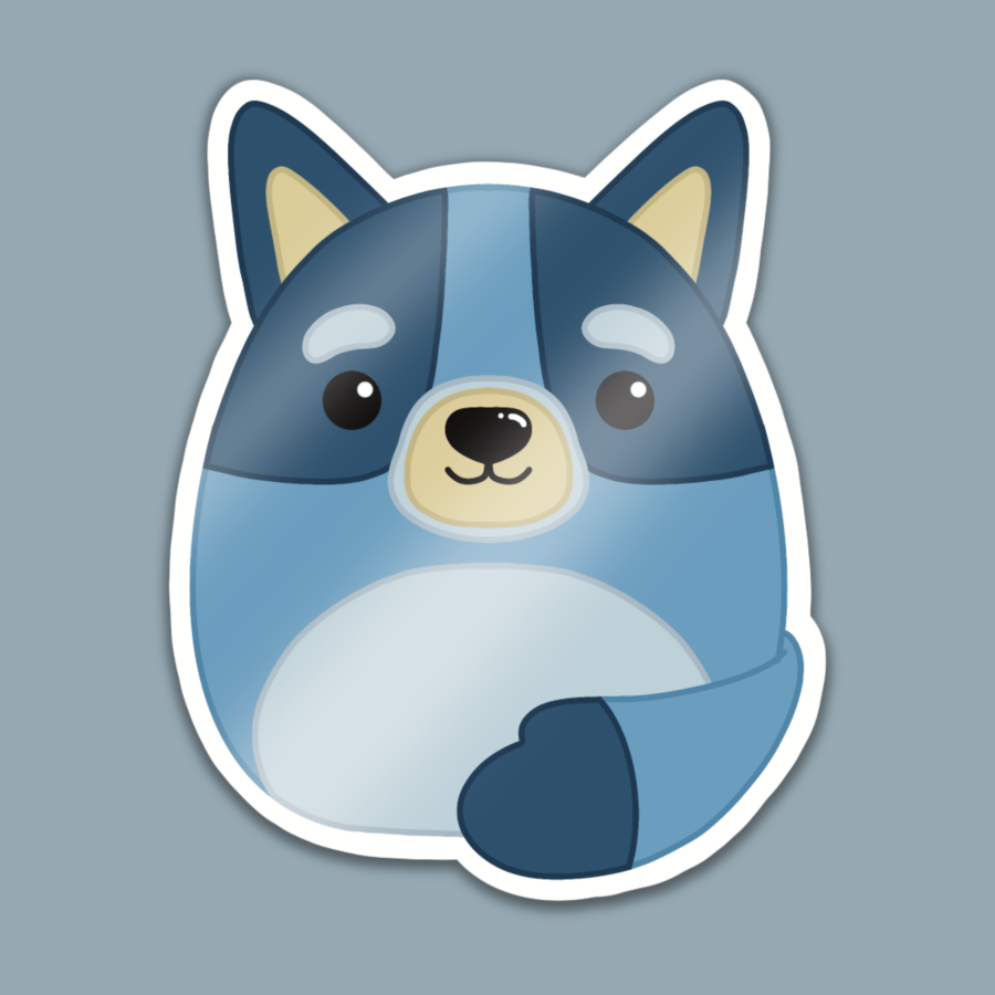 Bluey Squishmallow Sticker