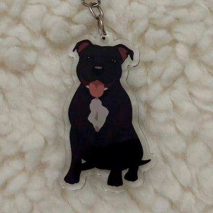 Staffy keyring