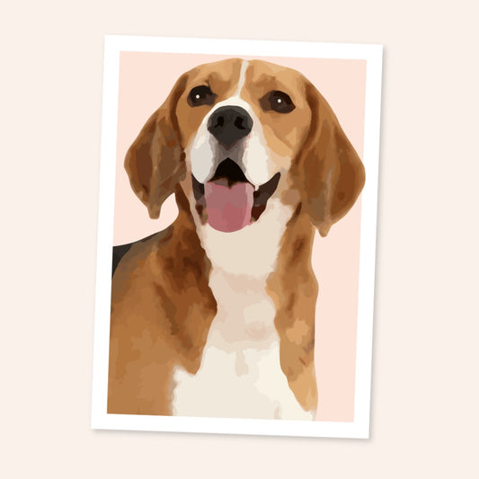 Beagle Portrait Art Print