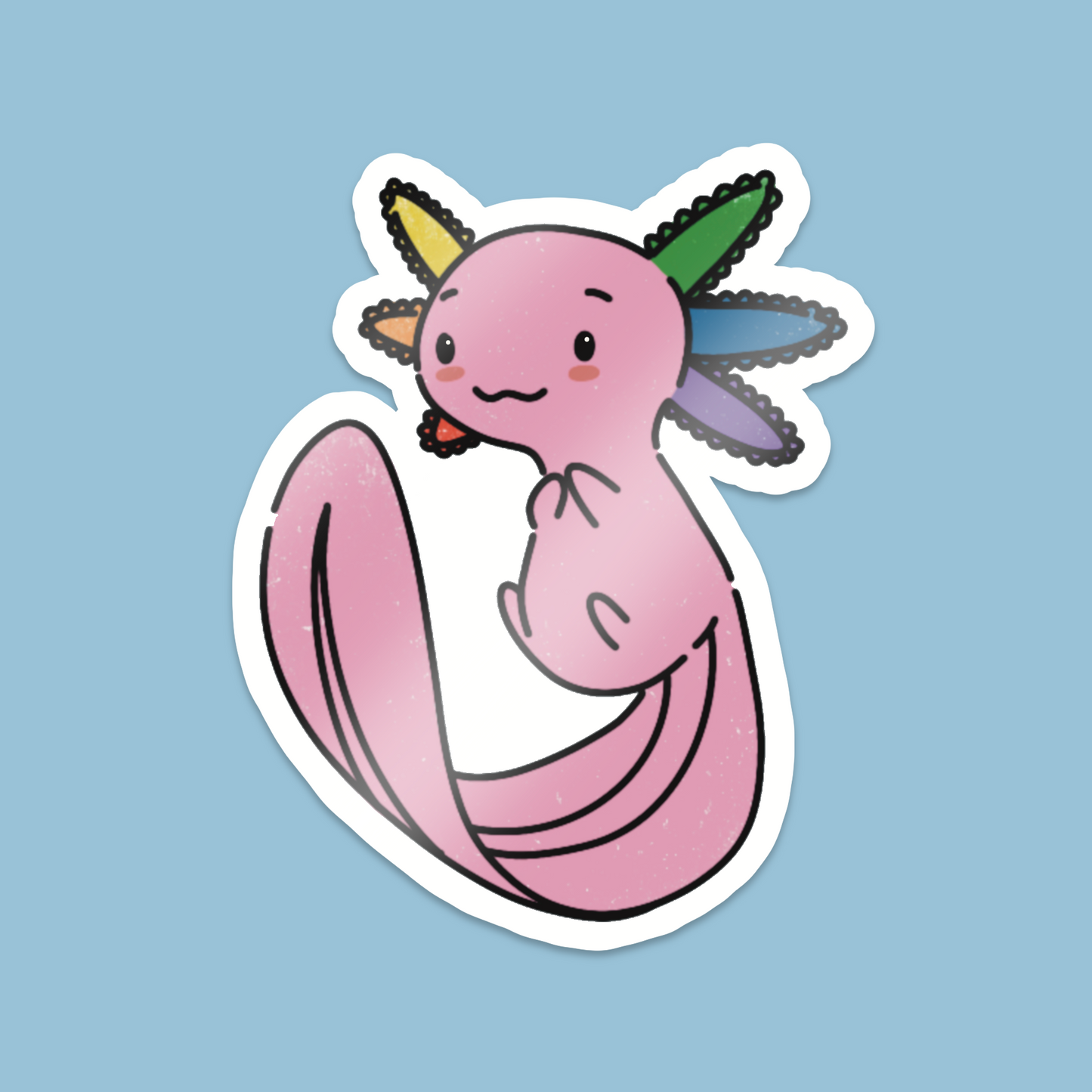 Pride Axolotl Sticker