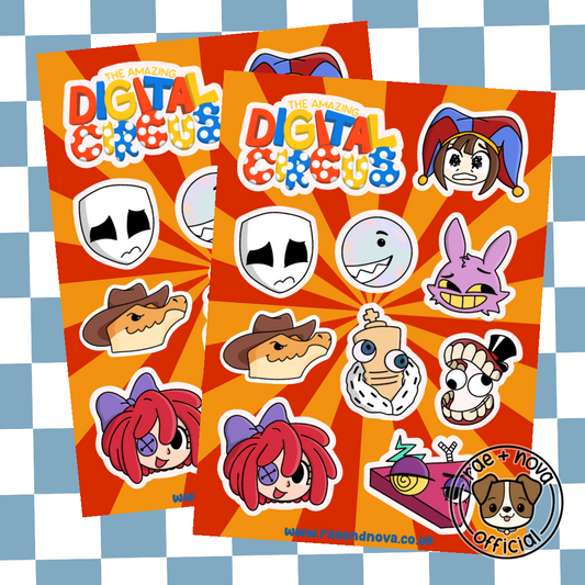 The Amazing Digital Circus Sticker Sheet