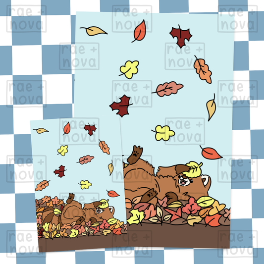 Red Panda Fall Art Print