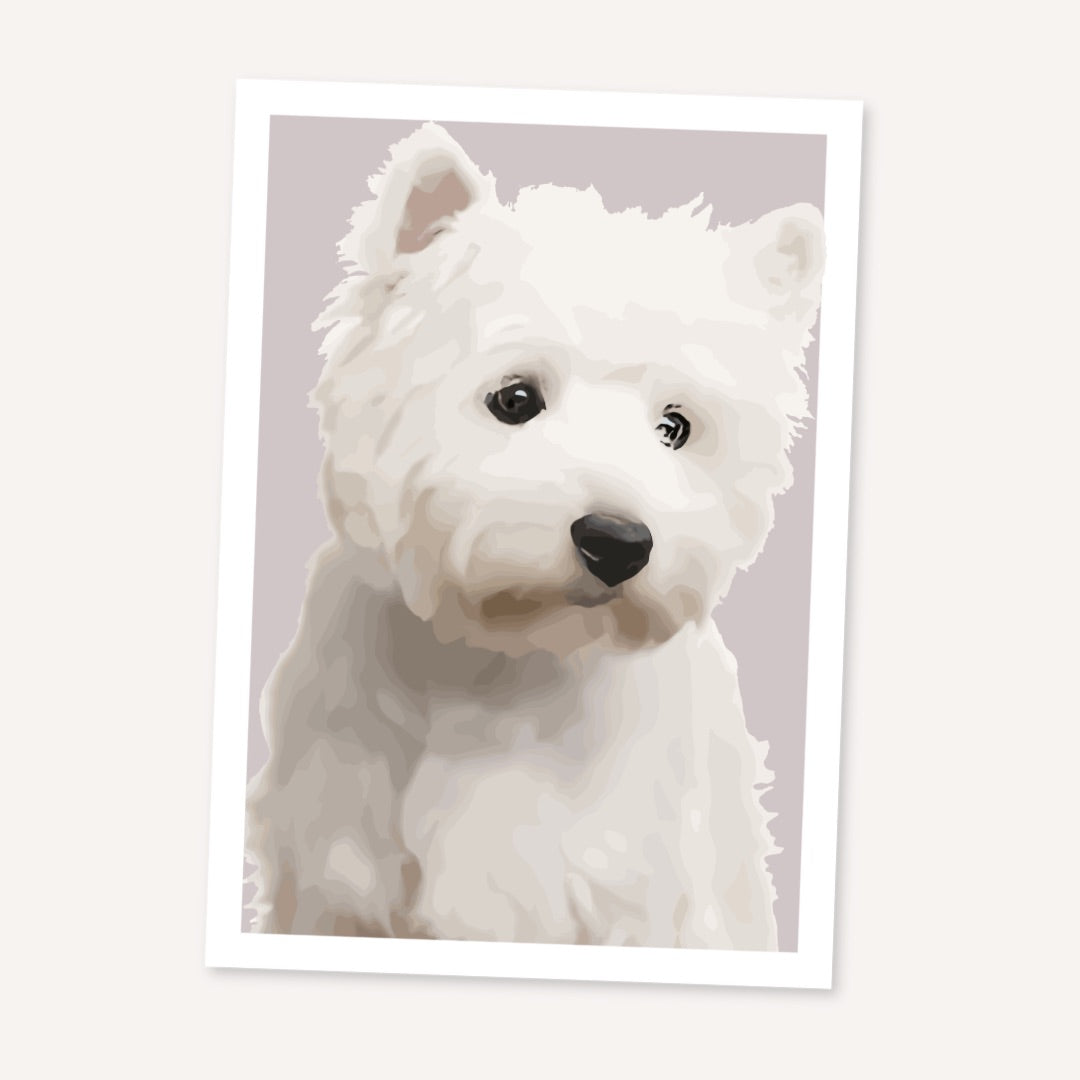 Westie Portrait Art Print