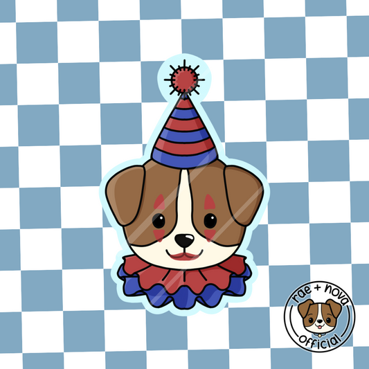 Clown Pup Sticker