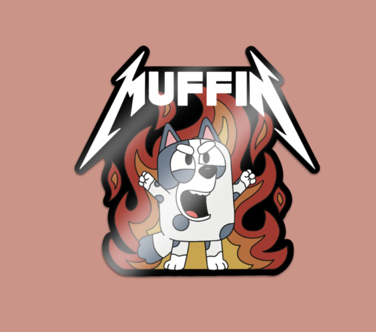Metal Muffin Sticker