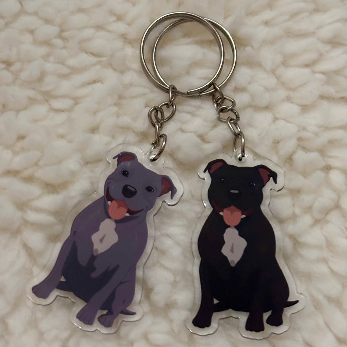 Staffy keyring