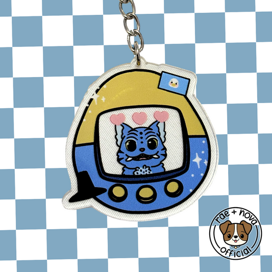 Derpy Tiger Tamagotchi Keyring