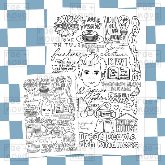 Harry Styles Doodle Print