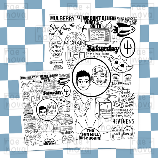 Twenty One Pilots Doodle Print