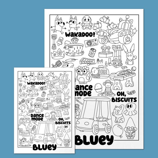 Bluey Doodle Print