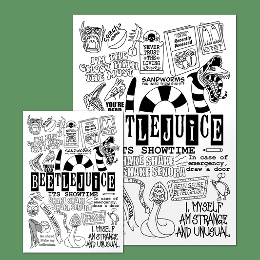 Beetlejuice Doodle Print