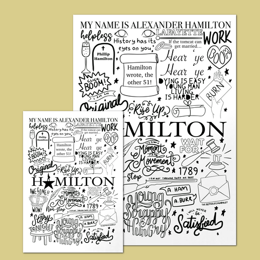 Hamilton Doodle Print