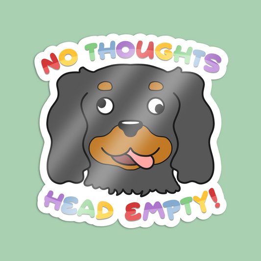 No Thoughts Head Empty Sticker