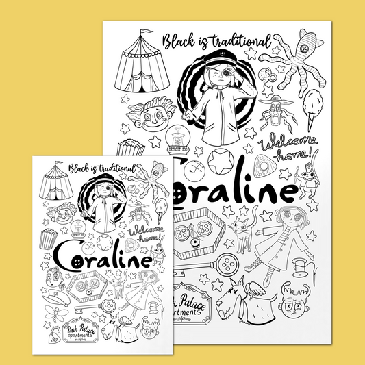 Coraline Doodle Print