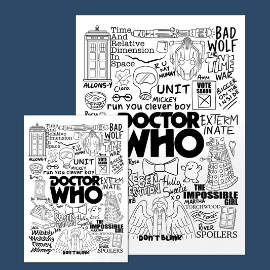 Doctor Who Doodle Print