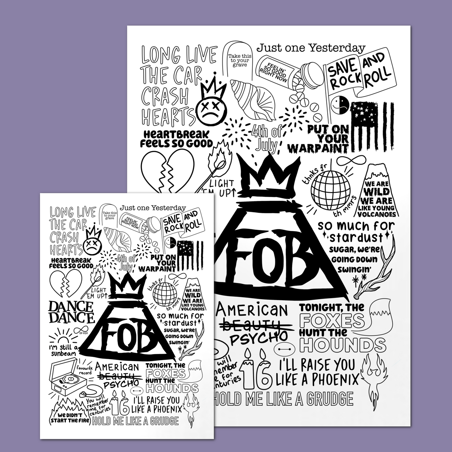 Fall Out Boy Doodle Print