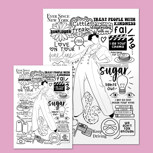 Harry Styles Doodle Print