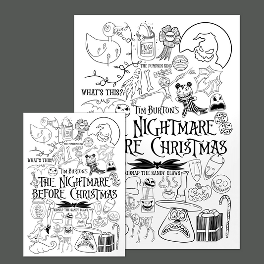Nightmare Before Christmas Doodle Print