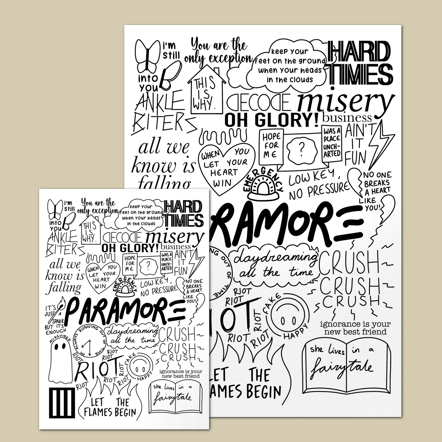 Paramore Doodle Print